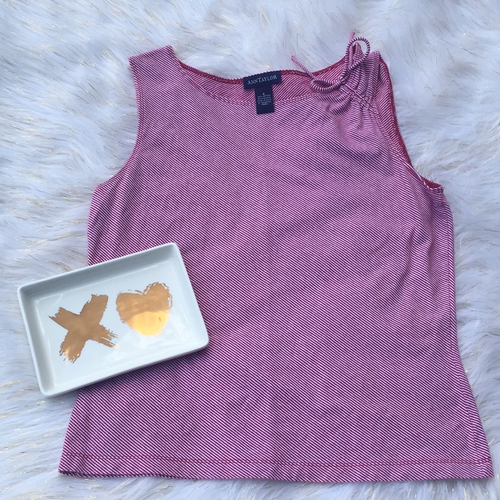 ANN TAYLOR Sleeveless striped shirt